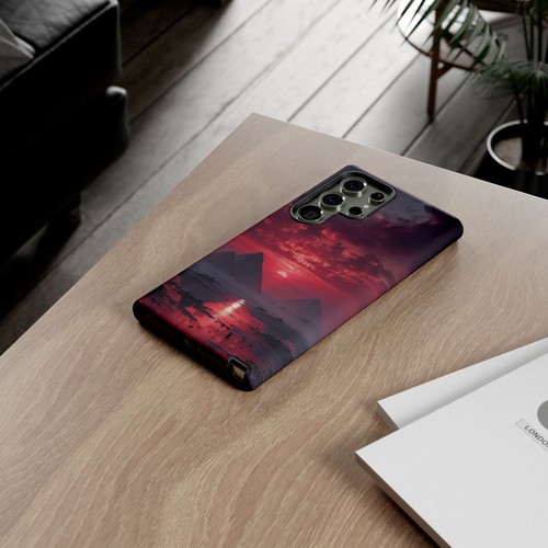 Egypt Pyramids Blood Red Sky Phone Case for iPhone, Samsung Galaxy, Pixel - 第 177/239 張圖片