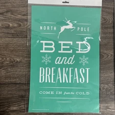 Chalk Couture Transfer "North Pole Bed & Breakfast" 12" x 18" New Sz C