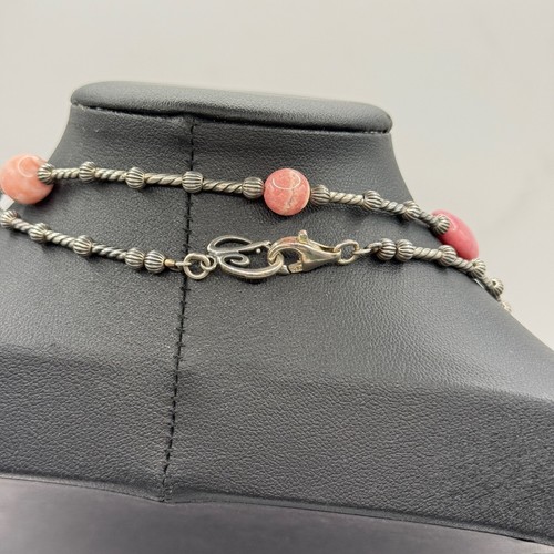 Carolyn Pollack 925 Sterling Silver 35" Necklace Southwest Rhodochrosite Pearl - Picture 6 of 9