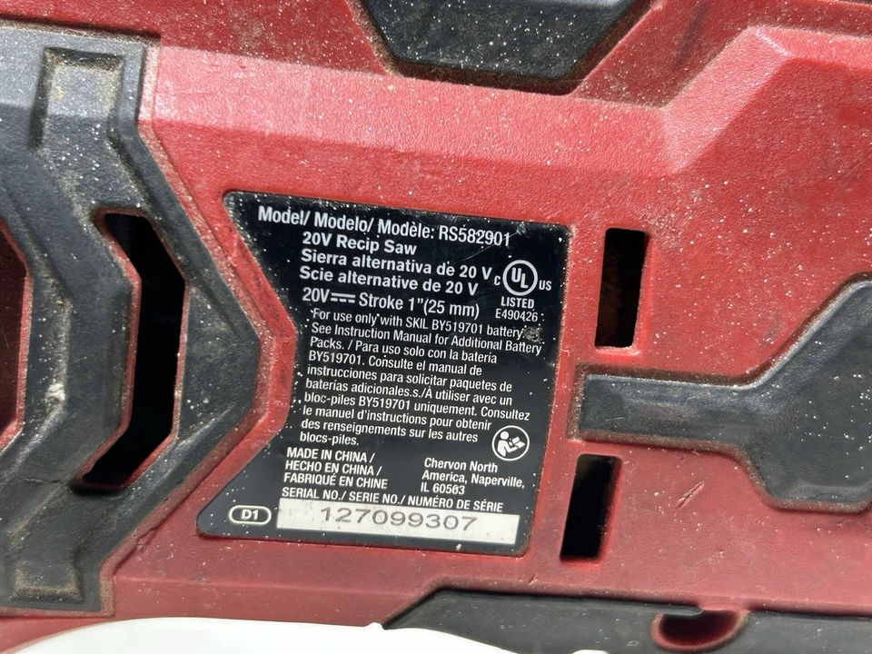 TESTED SKIL RS582901 PWRCORE 20V Reciprocating Saw (FREE S&H)! - Image 4 of 4