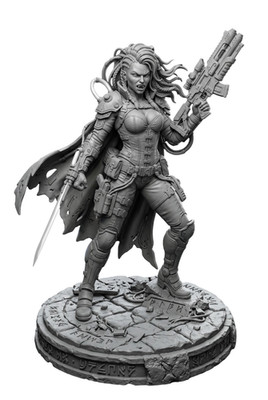 CYBERPUNK VAMPIRE Resin Mini D&D 3D Printed Fantasy TTRPG Miniature 35mm