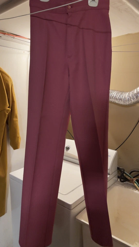 Calça Feminina Vintage 1985 Donnkenny Visa Magenta Elástica Tamanho 9/10 - Imagem 3 de 4