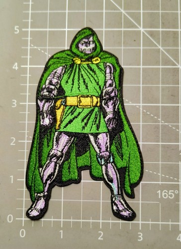 Dr. Doom Patch Marvel Super Villain Comics Embroidered Iron On 5x3" - Picture 2 of 3
