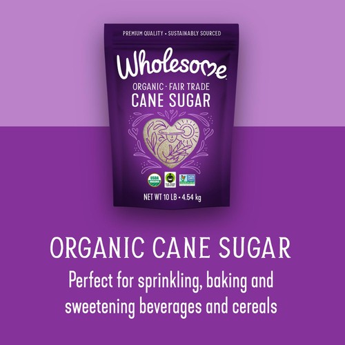Wholesome Sweeteners 10-Pound Organic Cane Sugar, Fair Trade, Non GMO, Gluten & - Picture 4 of 9