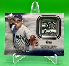2021 Topps Update Series Baseball Yogi Berra Topps 70th Anniversary Logo Patch