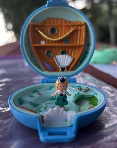 Vintage 1992 Polly Pocket "Princess Polly's Undersea World" Ocean Blue Jewel - Bild 8 von 10