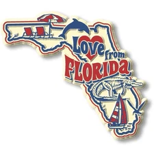"Love from Florida" Vintage State Magnet by Classic Magnets