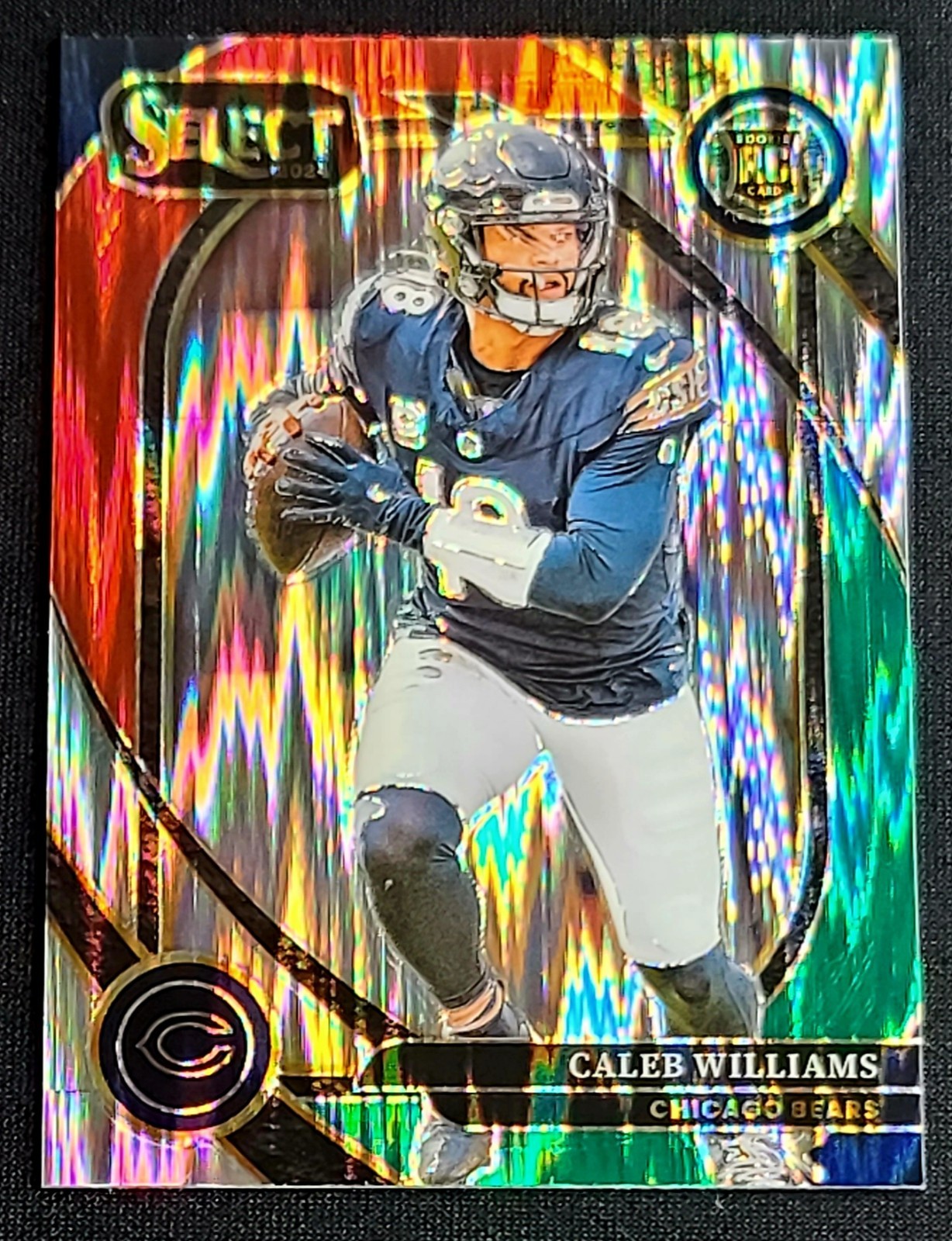 CALEB WILLIAMS RC - 2024 Panini Select Red & Green Prizm Shock Club Level Rookie