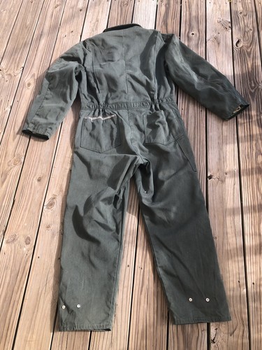 Walls Blizzard Pruf Overalls Mens Large Chest 42-44 Green Bibs Jumpsuit Vintage - Picture 10 of 12