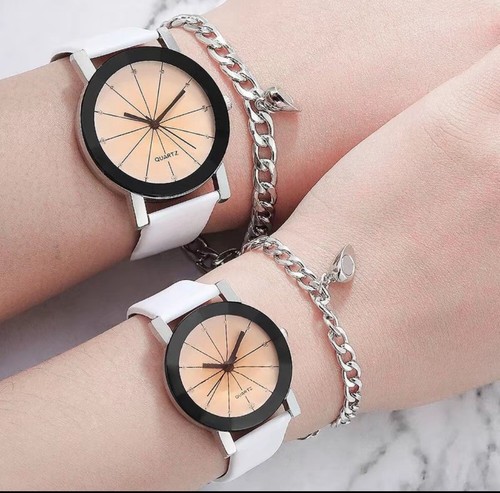 Couple Set Watches “QUARTZ” + freegift (bracelet) - Picture 4 of 6