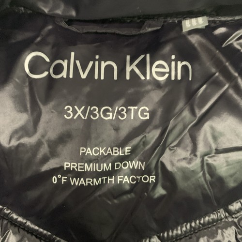 CALVIN KLEIN WOMEN'S LONG OVERSIZED PUFFER COAT JACKET BLACK, Gloss Duck Down 3X - Picture 3 of 10