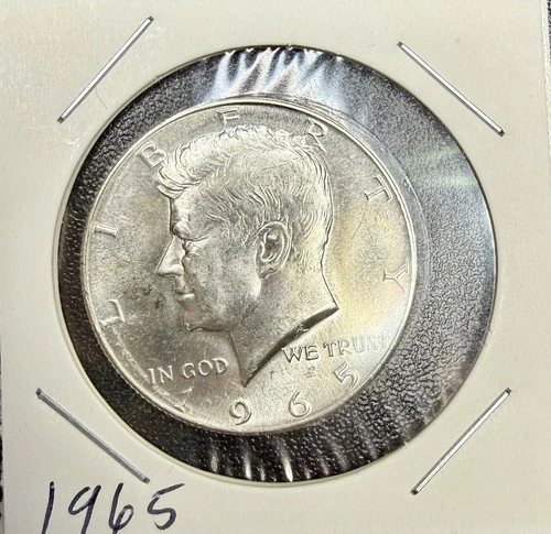 1965 Kennedy Half Dollar • 40% Silver • Brilliant Uncirculated BU