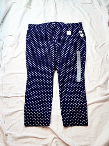 Old Navy Pixie High Rise Skinny Ankle Arbeitshose Hose Stretch Navy 18 Reg Neu mit Etikett - Bild 1 von 6