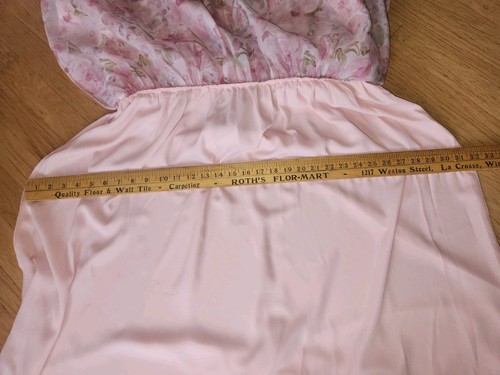 NEU Arula Kleid*transparent rosa geblümt mit Polyfutter*Puffärmel*Midi mit Rüschen*Gr.2X - Bild 13 von 19