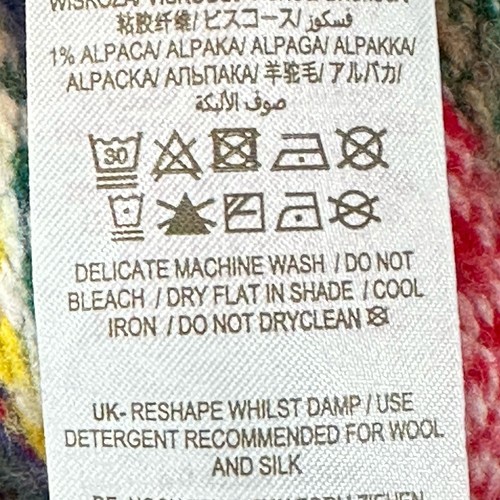 Baby Boden Fair Isle Cardigan Sweater 9-12M Multi Color Knit Wool Blend Button - Picture 6 of 9