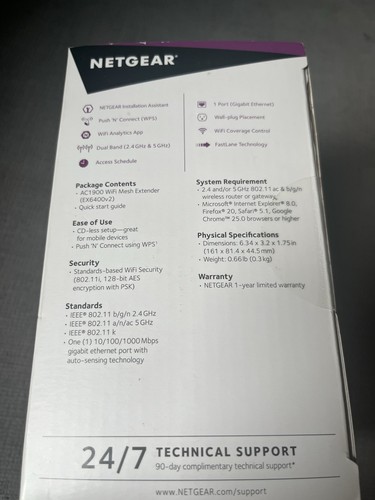 NETGEAR AC1900 Dual Band WiFi Mesh Extender - Boost Istniejące WiFi - Zdjęcie 4 z 5