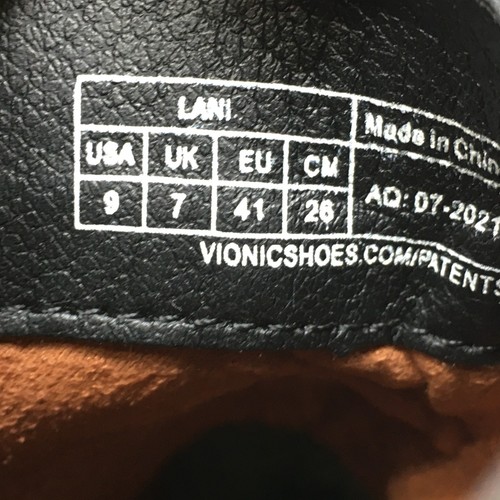 Vionic Lani Combat Boots Booties Schuhe Damengröße 9 schwarz Leder Orthese - Bild 3 von 9