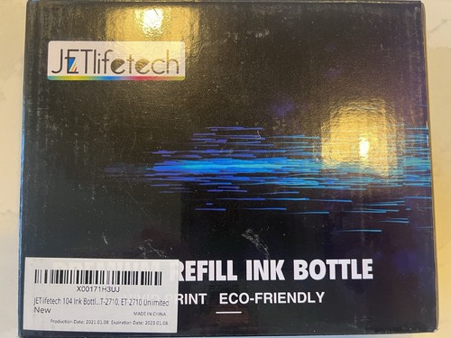 4 pk refill ink fits Epson ecotank 104 ET-2710 ET-2711 ET-4700 ET2810 - Afbeelding 2 van 3