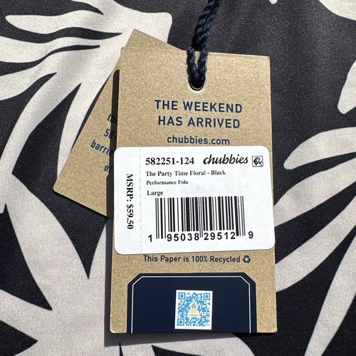 Chubbies Weekend Has Arrived Party Time Floral Performance Poloshirt Herren Large - Bild 9 von 16