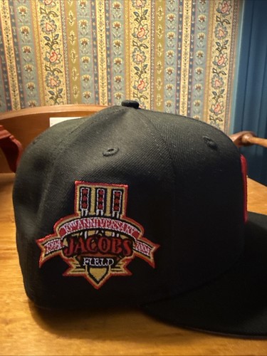 MLB Cleveland Indians New Era 59Fifty Hat Club Jacob’s Field Patch 7 1/2 NWOT - Picture 2 of 4