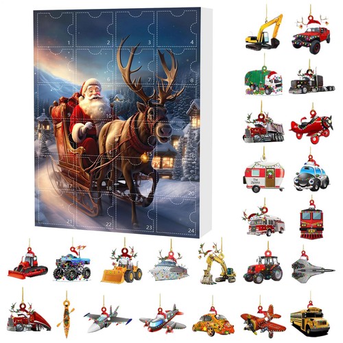 Christmas Advent Calendar Countdown 2D Hanging Pendant 24 Days Surprise Box - Bild 11 von 13