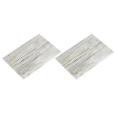 2 Pcs Stained Glass Sheet Mosaic Tile 7.9 Inch x 5.9 Inch Light Gray