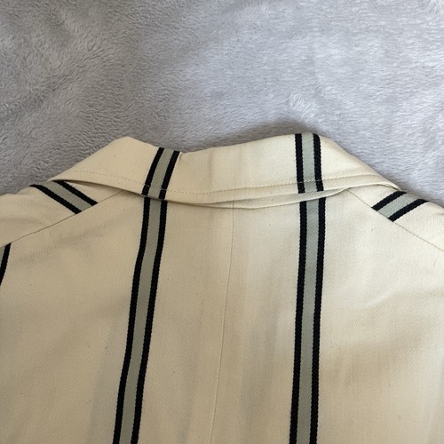Ralph Lauren Damen Tennis Blazer Jacke Creme Gr. 8 Wolle Gestreift Knöpfe - Bild 11 von 16