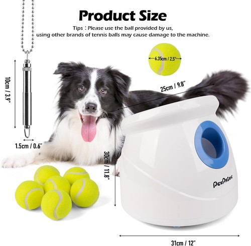 Luxurious Automatic Dog Ball Launcher for Large Breeds - 6 Tennis Balls Included - Picture 5 of 9