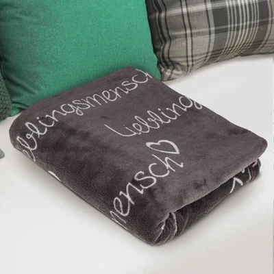Monsterzeug Kuscheldecke Lieblingsmensch - Flauschige Tagesdecke, Wohndecke - Bild 1 von 4