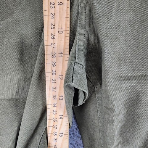 Flag & Anthem Jeans Mens 33x34 Olive Green Stretch Mid Rise Straight Leg *NWT* - Picture 6 of 14