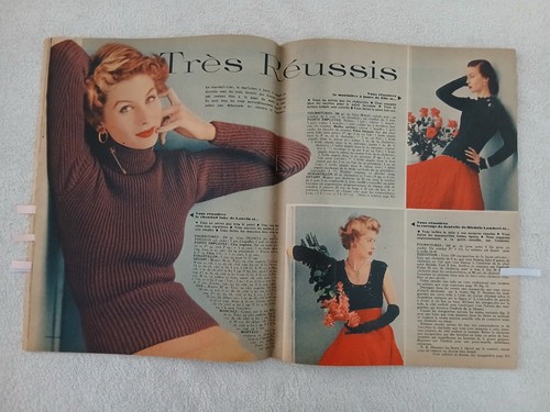ELLE N°359 13/10/1952 MODE COUTURE TRICOT PUBLICITE - Imagen 8 de 9