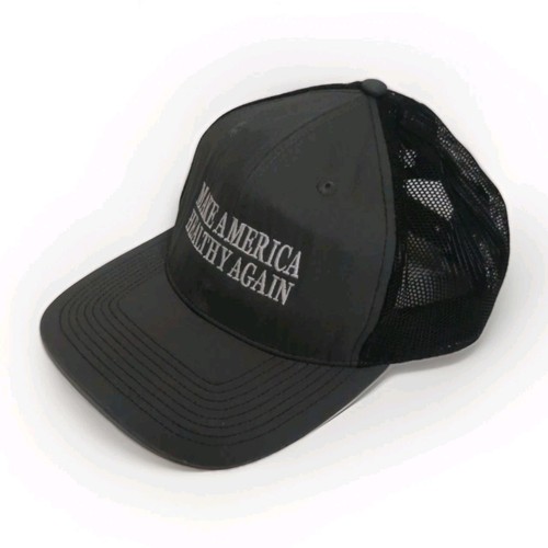 MAHA Make America Healthy Again Trucker Hat | Grey Snapback Flat Bill Mesh Cap - Picture 2 of 4