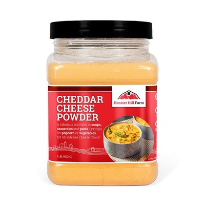 Hoosier Hill Farm Cheddar Cheese Powder 1 LB Pack 1 Dry Cheese Seasoning
