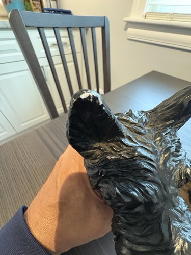 Vintage Pair SCOTTIE/SCOTTISH TERRIER DOG Bookends Doorstops 7”x4” 4lbs Each VG - Picture 7 of 8