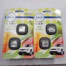 2 Pack Febreze Car Apple Mango Sunshine Air Freshener 2 Vent Clips