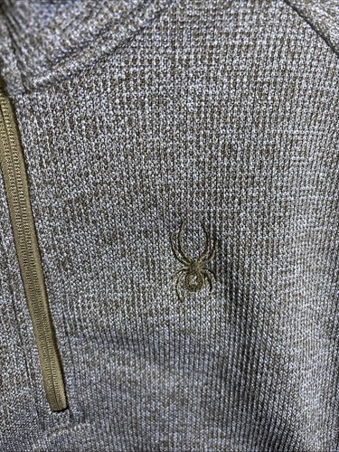Spyder 1/4 Zip Pullover Core Sweater Mens 2XL XXL Blue Fleece Mock Neck Outdoor - Picture 2 of 9