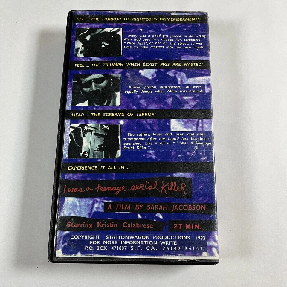 I Was a Teenage Serial Killer VHS TAPE Sarah Jacobson Rare Cult Underground - Image 3 of 4