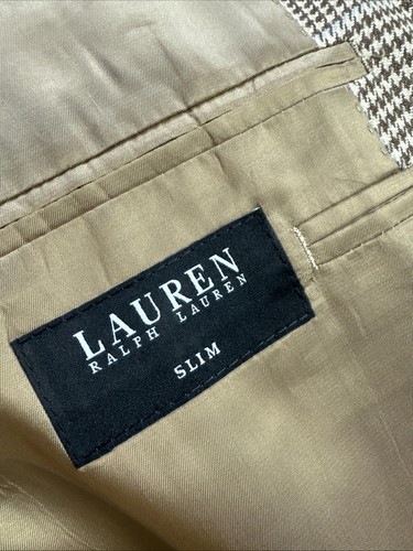 Ralph Lauren Black Label Silk Wool Blazer Sport Coat Jacket Men’s 46R Beige Tan - Picture 9 of 10