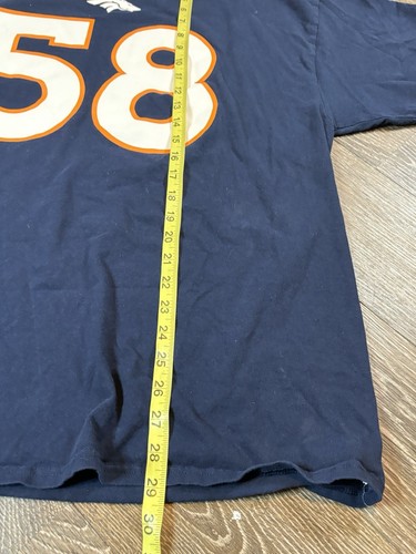 NFL Denver Broncos Von Miller #58 Crew Neck Men Tee Short Sleeve Navy Size 2XL - Picture 8 of 8