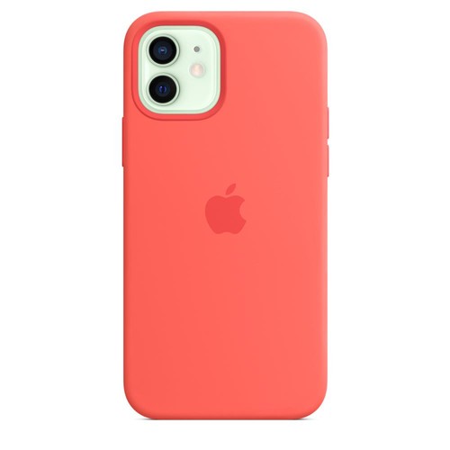 Genuine / Official Apple iPhone 12 / 12 Pro Silicone MagSafe Case - Pink Citrus - Picture 7 of 10