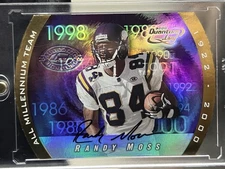 RANDY MOSS 2000 QUANTUM LEAF ALL MILLENIUM TEAM, AUTOGRAPH 011/100