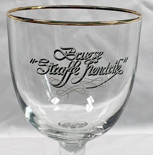 Brugse Straffe Hendrik Bierglas mit Stielgoldrand 14 oz - Bild 3 von 4