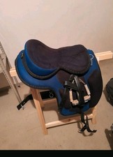 Reitpad für Warmblut Pferde Baumlos Blau