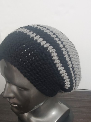 Beret Tam Hat Rasta Hippie Dreads Beanie Reggae Cap Dreadlocks Slouchy One Size - Picture 8 of 13