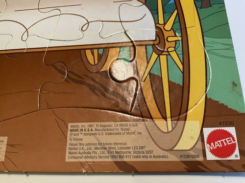 2 Rompecabezas Bandeja Marco Mattel Vintage Princesa Disney Blancanieves Cenicienta 1997 - Imagen 6 de 8