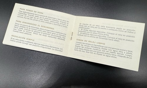 UN FOLLETO DE GARANTÍA ROLEX ORIGINAL VINTAGE 1971 SUBMARINER EN BLANCO GMT EXPLORER - Imagen 3 de 11