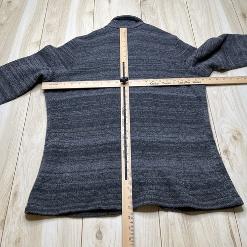 Woolrich Button Front Knit Sweater Cardigan Blazer XL Womens Dark Gray Casual - Picture 8 of 11