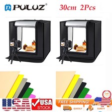 2pcs 12x12" PULUZ Mini Photo Studio Light Box, Photography Shooting Tent USA