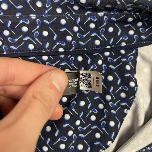 Camisa Polo RLX Ralph Lauren Para Hombres 2XL Azul Geométrica AOP Golf Rendimiento Elastizada - Imagen 5 de 11