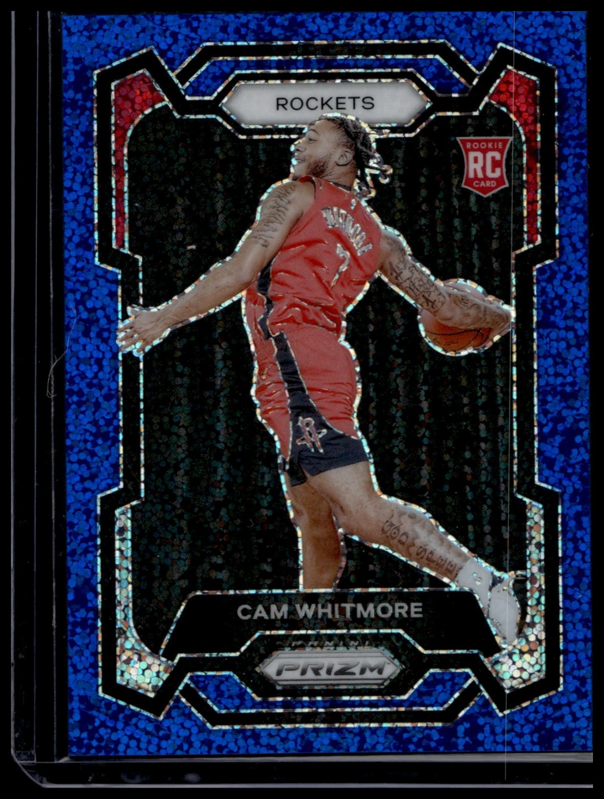 2023-24 Prizm Basketball Cam Whitmore #129 Rookie Blue Sparkle /144
